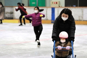 スケートを楽しむ来場者＝ピュアスポーツ柏原