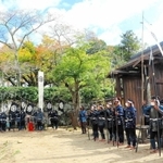 篠山城跡での映画「レジェンド＆バタフライ」のロケ風景＝丹波篠山市北新町（同市提供）