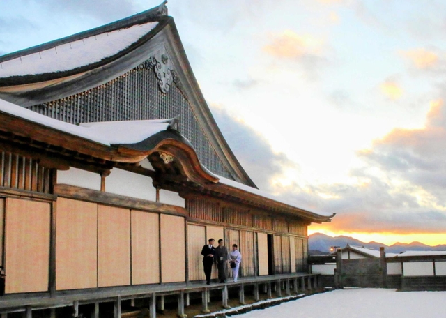 雪の日の篠山城大書院（１月３０日撮影）