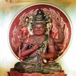 ６本の腕を持ち、怒りの形相の愛染明王像＝南あわじ市、慈眼寺