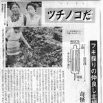 篠山町でツチノコが目撃されたという衝撃のニュースを伝える本紙の記事（１９８３年７月８日）