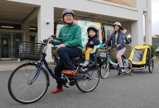 城東・多紀地区で貸し出しが始まったレンタサイクル＝丹波篠山市日置