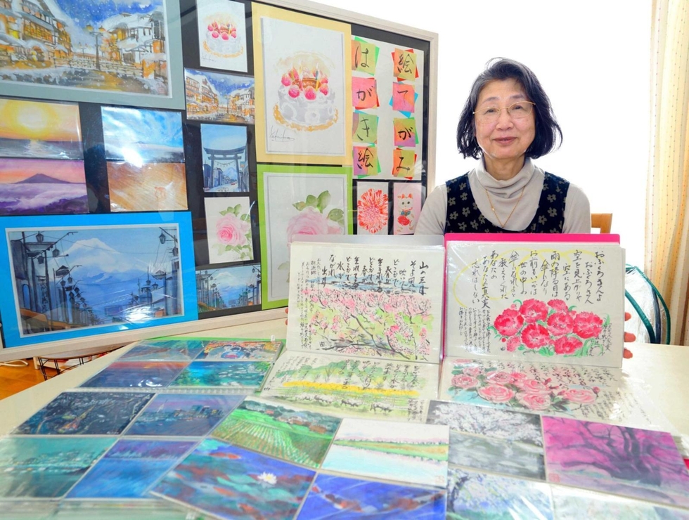 熱中 丹波びと>はがき絵・絵手紙作家 井上由樹子さん(69) 繊細 熱中 丹波びと>はがき絵・絵手紙作家 井上由樹子さん(69) 繊細