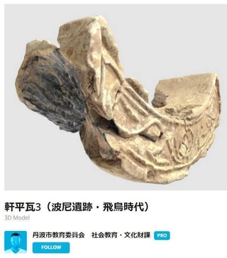 ３Ｄ化された画像を紹介するウェブページ