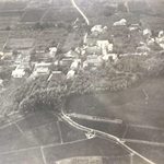 大西瀧治郎が機上から撮影した現在の丹波市青垣町の生家付近の航空写真＝時期不明（大西孝政さん所蔵）