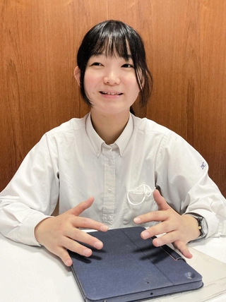 県大会への意気込みを語る大江日奈さん＝丹波市柏原町東奥