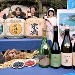 三宝ダムの管理用トンネルで半年貯蔵した四つの日本酒＝丹波市春日町上三井庄