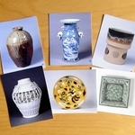 兵庫陶芸美術館の所蔵品を基に試作された「アートカード」。展示作品を選ぶ際に活用する（提供）