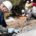 新たな化石求め、篠山層群で試掘調査　丹波市と「ひとはく」　ボランティア150人が参加