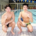 互いに高め合いながら練習に励む山本拓馬さん（左）と村上凉汰さん＝丹波篠山市西谷