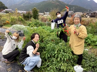 地元住民に協力を得て実施している地域視診演習の様子（提供）
