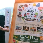 「丹のやさいフェスタ」をＰＲする丹波市職員＝同市内