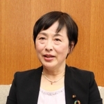 感染した経験を語る木谷万里・加古川市議会議長＝加古川市加古川町北在家