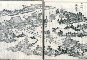 播州名所巡覧図絵で描かれた「刀太（田）山鶴林寺」（国立国会図書館デジタルコレクションから転載）
