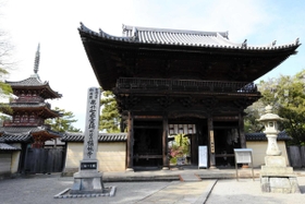 東京五輪の聖火リレーで加古川市内の終着点となる鶴林寺＝同市加古川町北在家