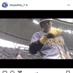 阪神タイガースの糸井嘉男選手とパドレスのダルビッシュ投手とのやり取り（画像の一部を加工しています）