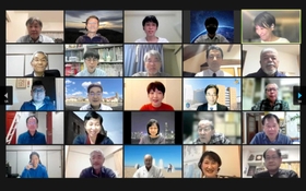 約９０人がオンラインで参加した清流会東京支部の同窓生の集い（事務局提供）