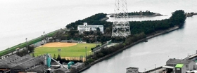 一体活用する指定管理者が決まった向島公園周辺エリア＝高砂市高砂町向島町（同市提供、小型無人機から撮影）