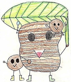 ゆるキャラの里ねばちゃん（東神吉小学校提供）