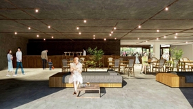 「ＯＮ　ＴＨＥ　ＨＩＬＬ」の外観（イメージ図も岡本亮さん提供）