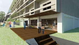 「ＯＮ　ＴＨＥ　ＨＩＬＬ」館内（イメージ図も岡本亮さん提供）