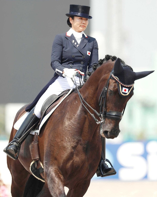 ２０１８年ジャカルタ・アジア大会で演技した黒木茜さん＝１８年８月、インドネシア・ジャカルタ（共同）