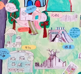 児童が描いたツリーハウスなどの再整備案