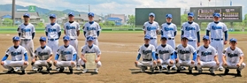 近畿ブロック予選で勝利し、全日本大会出場を決めたハリマ化成加古川野球部＝滋賀県彦根市（ハリマ化成提供）
