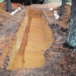 西車塚古墳の周濠＝加古川市加古川町大野（同市教育委員会提供）