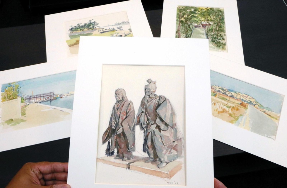 超レア?小磯良平はその場で絵の誤りを修正した 高砂で描いた 超レア?小磯良平はその場で絵の誤りを修正した 高砂で描いた