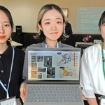 地区のシンボルである原大池周辺の八景を提案した県立大の学生たち＝加古川市神野町神野