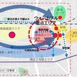 加古川駅周辺エリアビジョン案の説明図（加古川市提供）