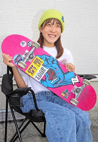 きらり ひと巡り＞スケートボーダー・大西七海さん（13） 滑り鍛え、夢