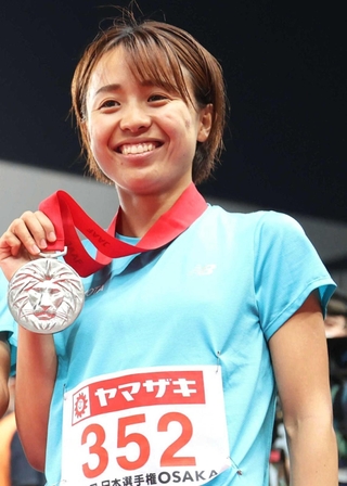 ２０２２年の陸上日本選手権女子１５００メートルに出場した後藤夢選手＝大阪市内