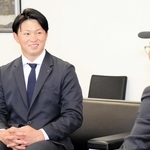 プロ野球ＤｅＮＡのドラフト１位指名を報告する三菱重工Ｗｅｓｔの竹田祐投手＝高砂市役所