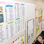 人気の給食ランキングの紹介もあった＝稲美町国安