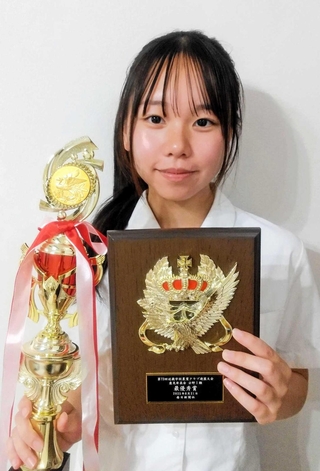 学校農業クラブ連盟の県大会、近畿大会を突破し、全国大会に出場する鷲野咲和さん（県立農業高校提供）