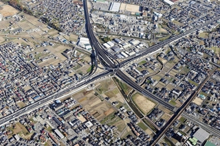 加古川バイパスに乗り継ぐ加古川中央ジャンクション