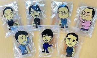 加古川ゆかりのプロ棋士らが描かれたアクリルスタンド