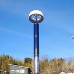 ＪＲ曽根駅北側に設置されたスマートポール＝高砂市阿弥陀１（高砂市提供）