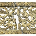 鍍金された龍紋の飾板