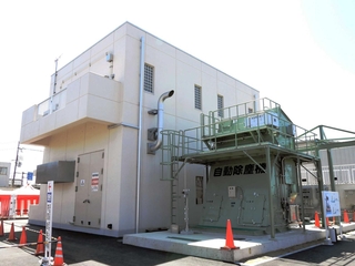 完成した浜田雨水ポンプ場＝播磨町本荘１