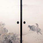 橋本関雪「牧童図」（部分、福田美術館蔵）