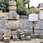 市登録文化財となった「石造五輪塔」＝加古川市平岡町新在家（文化財調査研究センター提供）