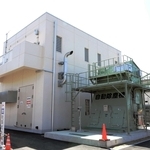 完成した浜田雨水ポンプ場＝播磨町本荘１