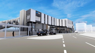 ２０２８年度に完成を予定している、ＪＲ曽根駅新駅舎のイメージパース（高砂市提供）