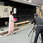 高砂町内で行われた、ショートムービーの製作＝高砂市高砂町猟師町（高砂市フィルムコミッション提供）