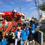 子どもみこし「わっしょいわっしょい」　元気に巡行　秋祭り本宮　加古川・粟津天満神社