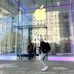 　米ニューヨークのアップルストア＝４月（共同）