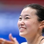　女子３メートル板飛び込み決勝の演技を終えた三上紗也可＝シンガポール（共同）